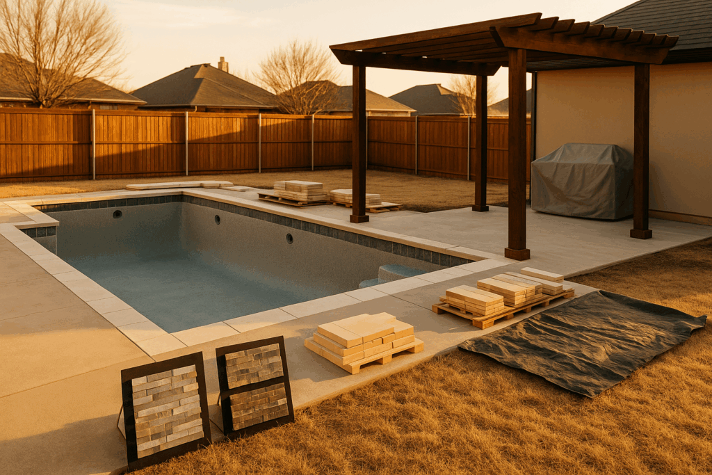 pool no water and not operating